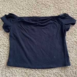 black off the shoulder top